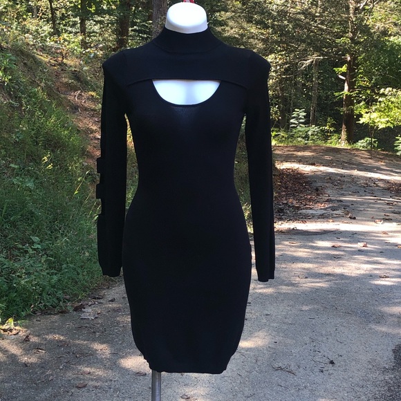 🆕Derek Heart SEXY black dress cold shoulder/arms - Picture 3 of 15